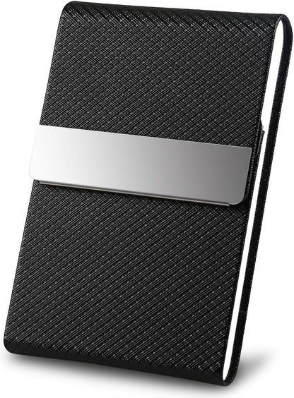 Business Card Holder for Women & Men - Multi Card Case, Business & Name Card Holder Wallet with Magnetic Closure