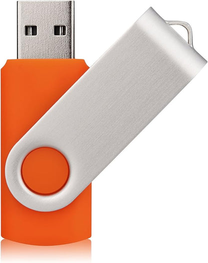 Aiibe 5pcs USB Flash Drive 4GB Pen Drive Thumb Drives USB Drive (5 Colors: Black Red Yellow White Purple)