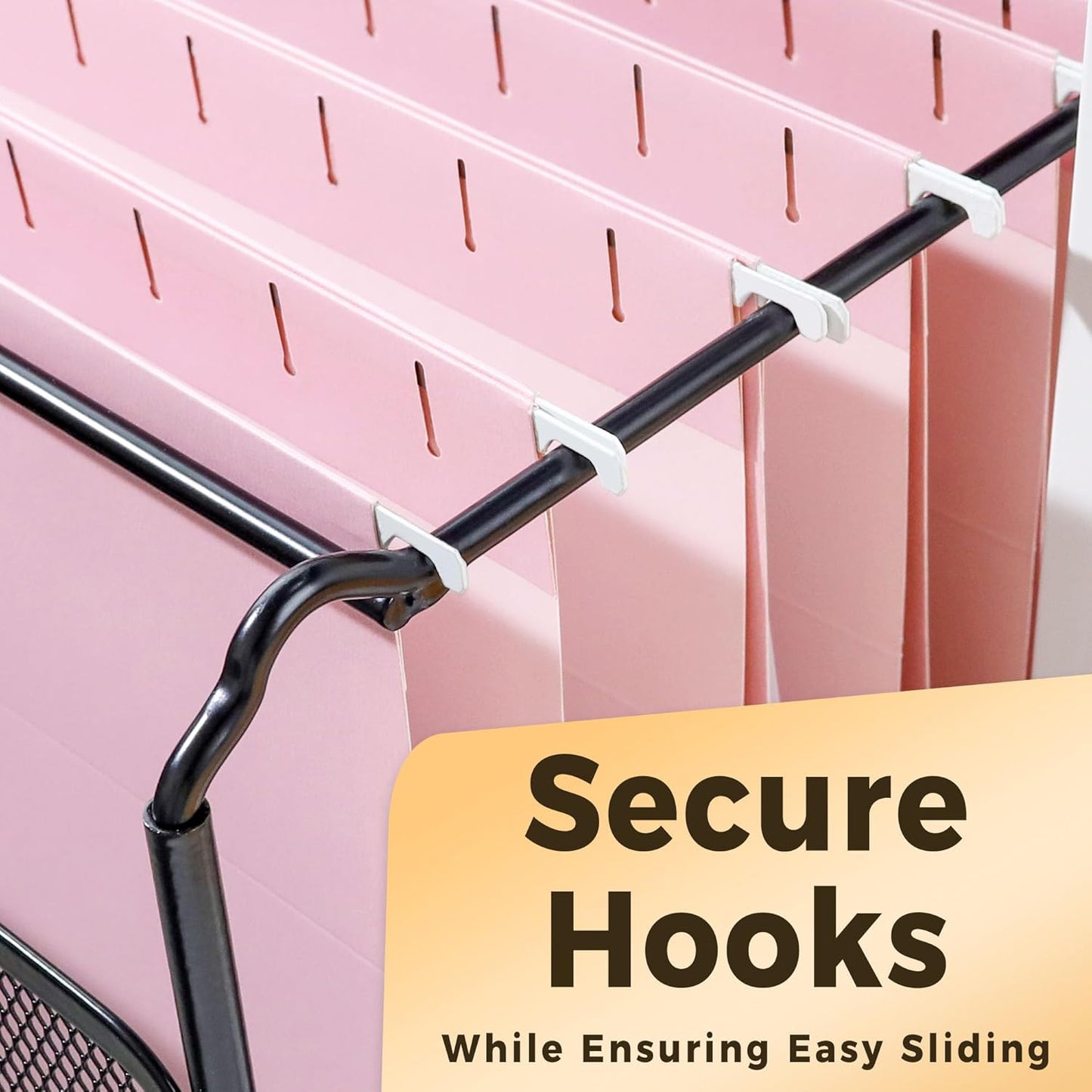 SUNEE 25 Pack Hanging File Folders, Pink Folders, Hanging File Folders Letter Size with 1/5-cut Tabs, Stay Organized for Your Home and Office Bulk File and Documents