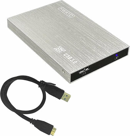 2.5'' HDD 320GB Ultra Slim Portable External Hard Drive USB3.0 Storage for Xbox One Console, PC, Laptop, MacBook (Silver)