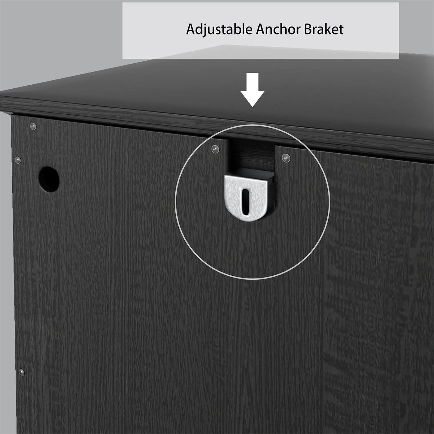 OLD CAPTAIN Wooden Tilt Out Trash Cabinet, Wooden Kitchen Garbage Can Free Standing Holder, Black Finish…