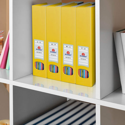 Acrimet Magazine File Holder, Durable Rack, Space-Saving Organizer (Plastic) (Yellow Color) (2 pack)