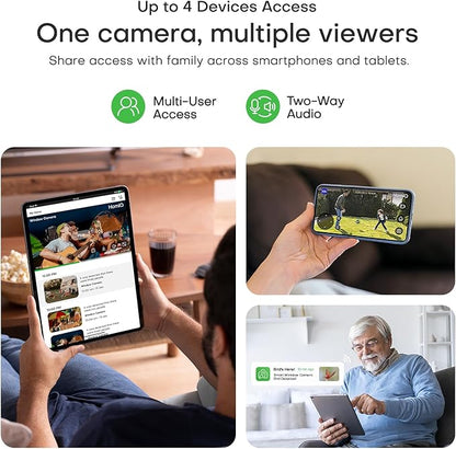 5MP 3K Window Camera for Home Security, 5G&2.4Ghz WiFi Human Detection Alert, AI Full Color Night Vision with Anti-Glare-Reflection 24/7 Events Recording, Easy Magnetic Mount for House/Apartment