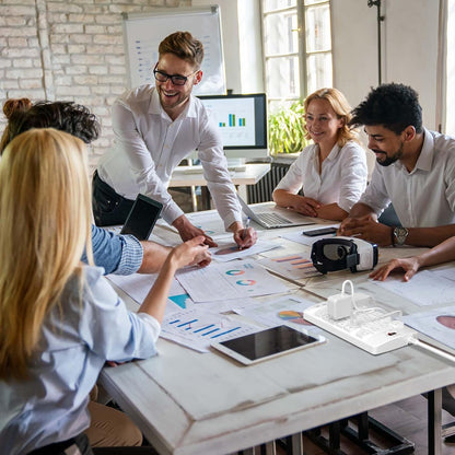 QINLIANF Surge Protector Power Strip - 6Ft Flat Plug Heavy Duty Extension Cord with 24 Outlets and 4 USB Ports(2 USB-C Ports), 1875W/15A, 4100J, for Home, Office, Dorm, ETL Listed, White