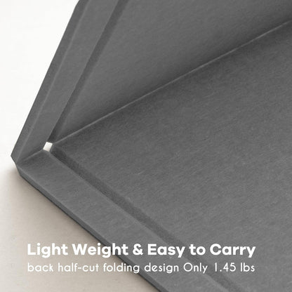 Bulletin Board, 36 x 24 Inches Felt Pin Board - Decorative Cork Alternative for Wall, 3' x 2' Foldable Picture Self-Adhesive Vision Prayer Board With 20 Pushpins - Gray