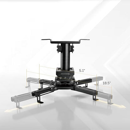 Mount-It! PRO Projector Ceiling Mount, 10" Extension, Heavy-Duty Commercial Grade Ceiling Projector Bracket, 99 Lbs Weight Capacity