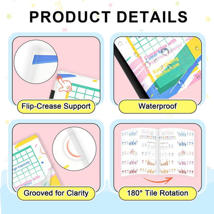 TOTiyea 100 Pack Letter Size Clear Report Covers with Sliding Bars, 5mm (25 Sheet Capacity) Sliding Bar File Folders, Black