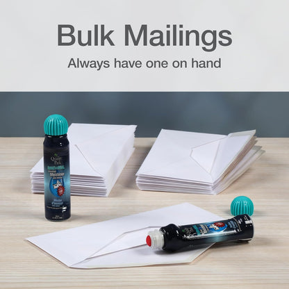 Quality Park Bulk Dab-N-Seal Envelope Moistener with Adhesive, for Securely Sealing Envelopes, Paper Crafts & More, 50mL Bottles, 12 Pack (QUA46062)