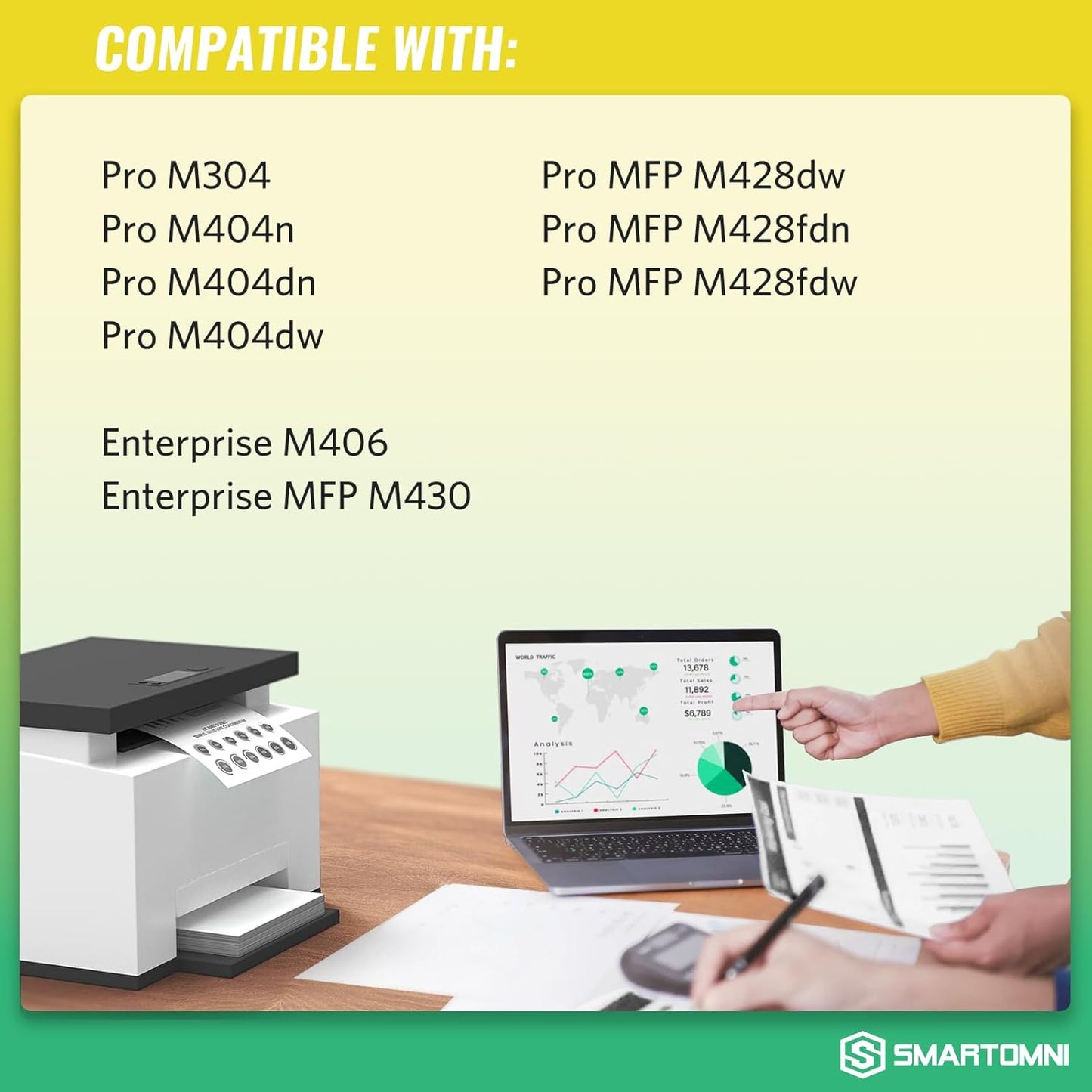 58X CF258X Black High-Yield Toner Cartridge 2 Pack (with Chip) Works with HP Pro MFP M428dw M428fdw M428fdn M428, Pro M404n M404dn M404dw M404, Enterprise MFP M430f M406dn Series Printer | 58X 58A