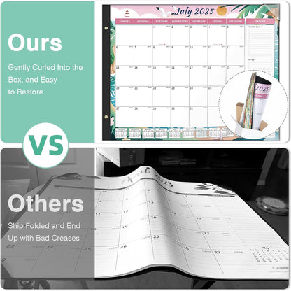 Ospelelf Desk Calendar 2025-2026 Large 22'' x 17'' Calendar 2025 Monthly Desktop Calendar, 18 Month Calendar, Use July 2025 - Dec 2026, Seasons