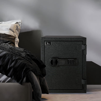 TIGERKING Fireproof Safe,1.24 Cubic Feet Small Steel Money Safe Box Home Safes with Digital Lock for Home and Office