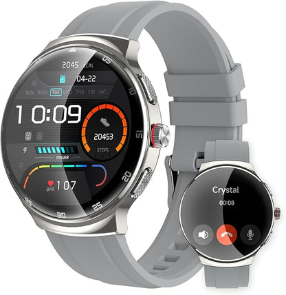 Smart Watch for Men Women, 1.43" AMOLED IP68 Waterproof Smartwatch, Fitness Tracker with Heart Rate/SpO2/Sleep Monitor, 150+ Sports Mode, Bluetooth Call Android & iOS Compatible, 2 Bands