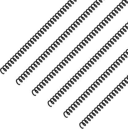 Leinuosen 120 Pack Plastic Spiral Binding Coils Kit Spirals Multi Size Coils for Binding Binder Combs Spines(1/4 Inch,Black)