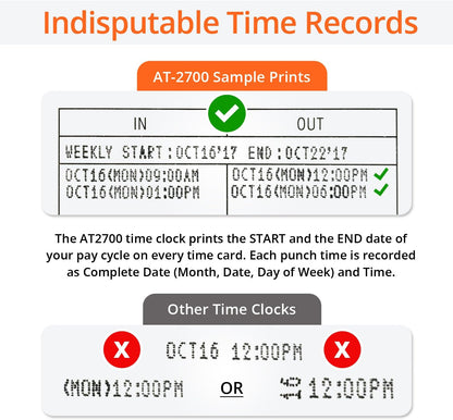 Touch Free Small Business Time Clock AT-2700