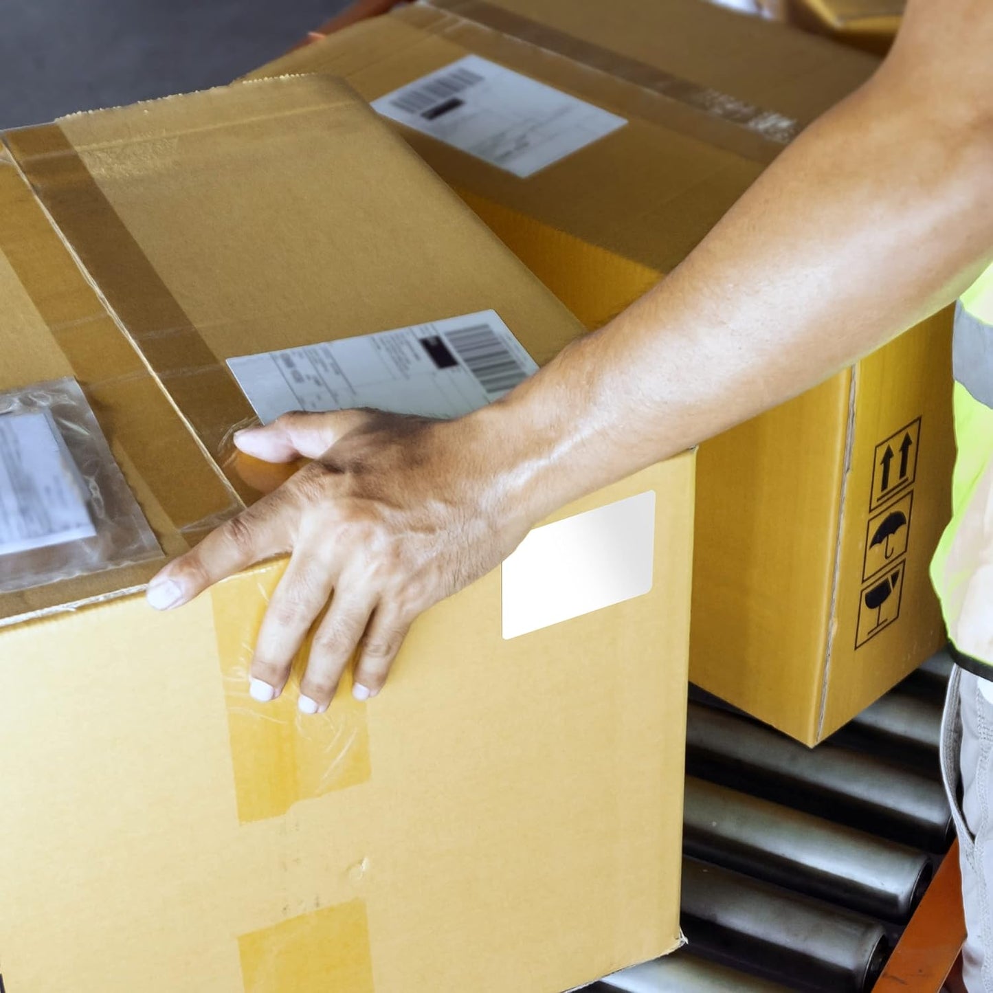 Kenco Color Coding 3 X 5 Rectangle Labels, Inventory Control Stickers 500 Labels Per Roll, Made in The USA (White)