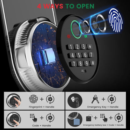 5.5 Cuft Biometric Fireproof Safe For Home, Heavy Duty Safe Box Fireproof Waterproof, Large Document Safety With Keypad and Dual alarms, Digital Security Safety Box for Money Jewelry