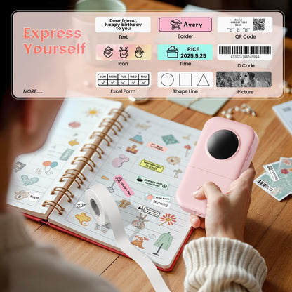 Phomemo Label Maker Machine, D30 Portable Handheld Bluetooth Mini Label Printer, Multiple Templates Smartphone Thermal Small Label Maker for Kids School Items, Classroom Teacher Supplies, Easy to Use