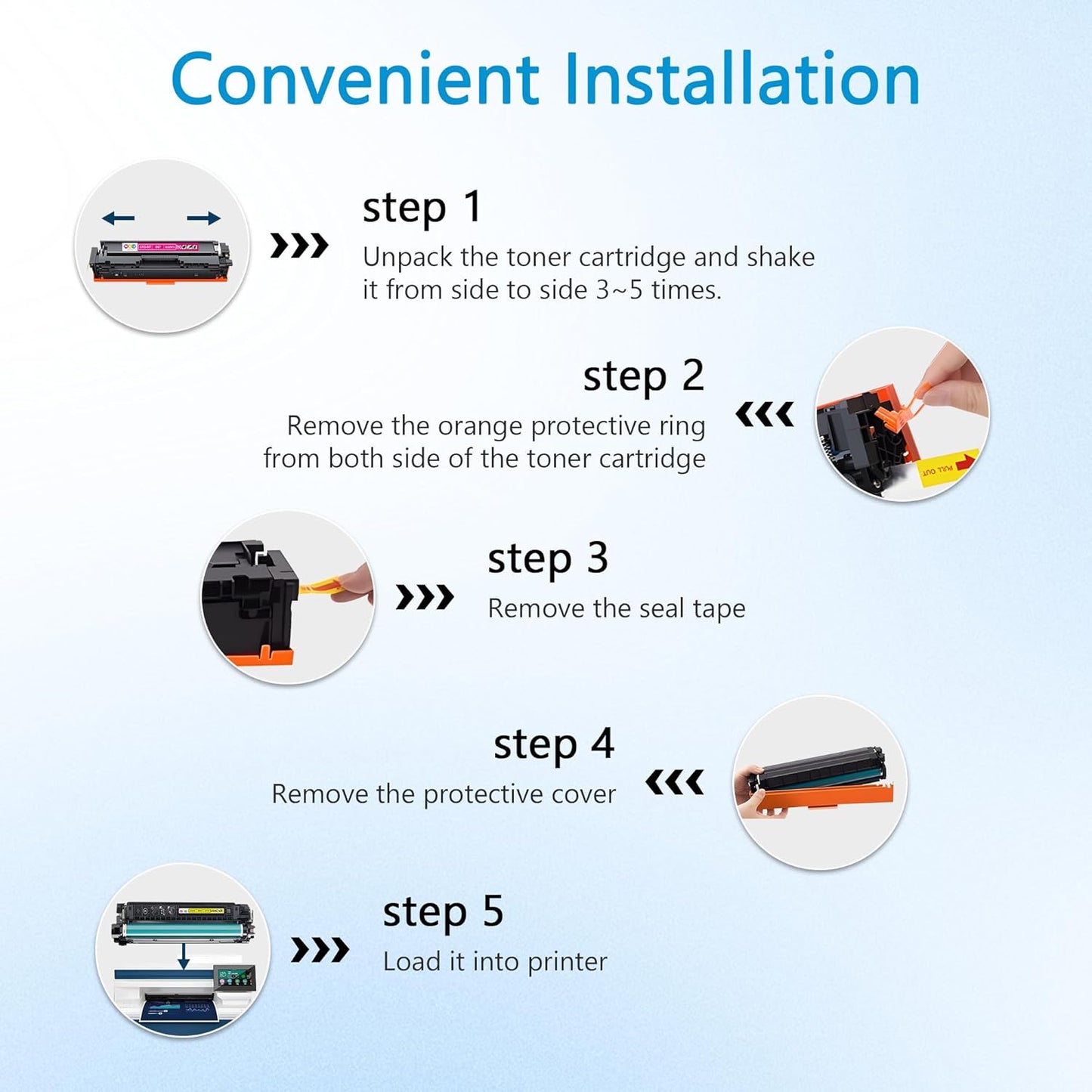 210A Toner Cartridges 4 Pack(with Chip) Replacement for 210A 210X Color pro MFP 4301fdw 4301dn 4301dw, Pro 4201dw 4201dn(Black Cyan Yellow Magenta)