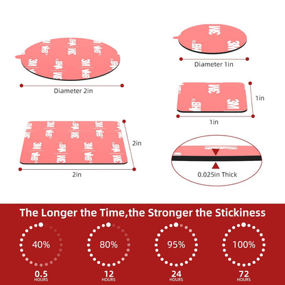 3M Double Sided Adhesive Pads Heavy Duty VHB 2" x 2" 0.025in Thick 40 PCS Black 5925 Square Sticky Mounting Foam Tape Strong Adhesive for Car Décor Home Office Logos