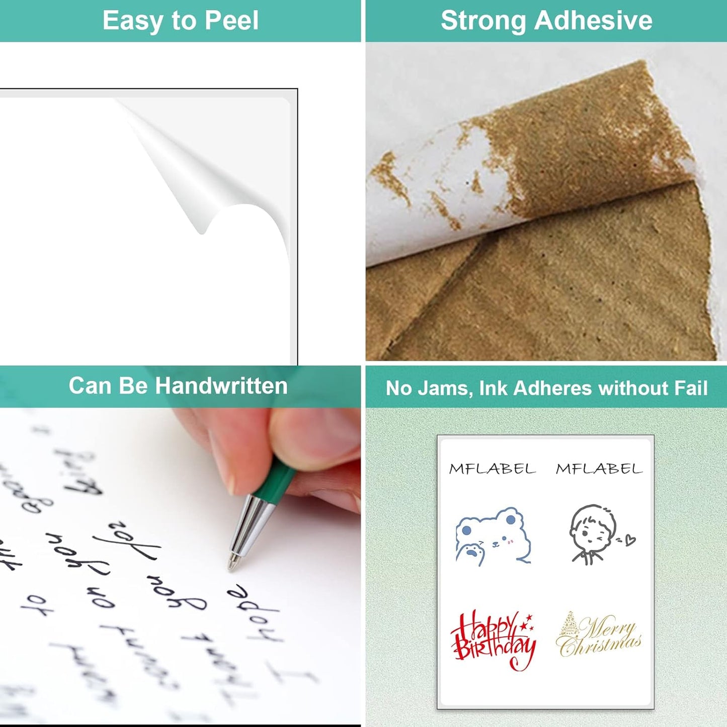 MFLABEL Full Sheet Sticker Labels, Address Labels, White Matte Label Paper, 8-1/2" x 11" Shipping Labels for Laser & Inkjet Printer (150 Labels, 150 Sheets)