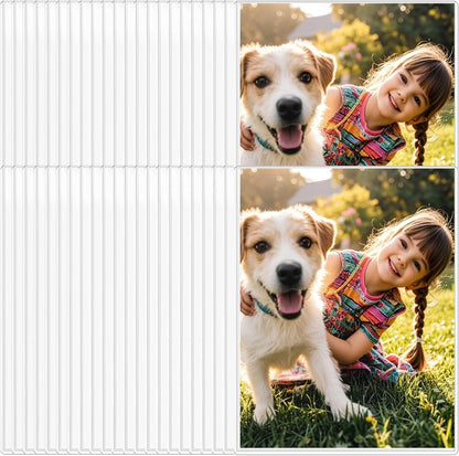 50PCS 6" x 9" Clear Rigid Card Sleeves – Waterproof Hard Plastic Protectors for Postcards, Prints, Photos, Trading & Sports Cards – Top Load Jumbo Sheet Holders