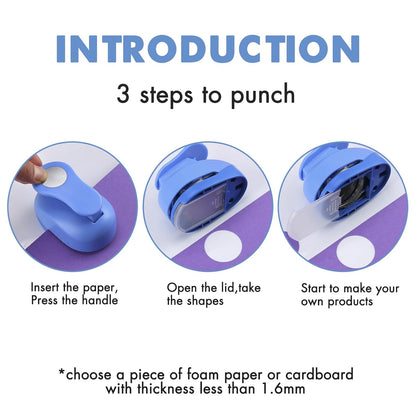 LOONENG 1.5 Inch Circle Paper Punch - Create Perfect Circles for Handmade Craft Projects - Ideas for Scrapbooking, Card Making, DIY Photo Albums, Gift Tags, Homemade Confetti