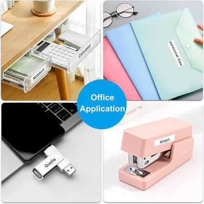 5PK TZe-231 Label Maker Tapes Compatible with Brother P Touch Label Tape TZe231, TZ-231 12mm 0.47 Laminated White Refills Use for Brother PT-H110 D210 D220 D400 D600 PT-1900/1910