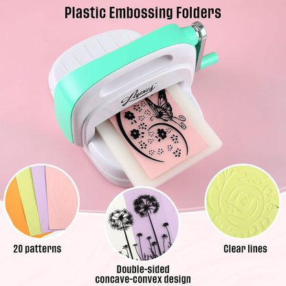 Mumufy 20 Pcs Embossing Folders for Card Making Embossing Stencil Template DIY Plastic Paper Card Decorating Mold for Scrapbook Photo Album DIY Craft, 5.8 x 3.9 Inch(Vintage)