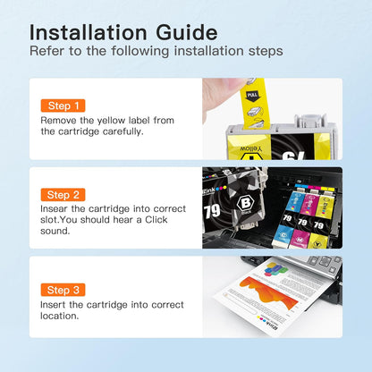 E-Z Ink Remanufactured Ink Cartridge Replacement for Epson 79 T079 (T079120, T079220, T079320, T079420, T079520, T079620) to use with Artisan 1430 and Stylus Photo 1400 Printer (7 Pack)