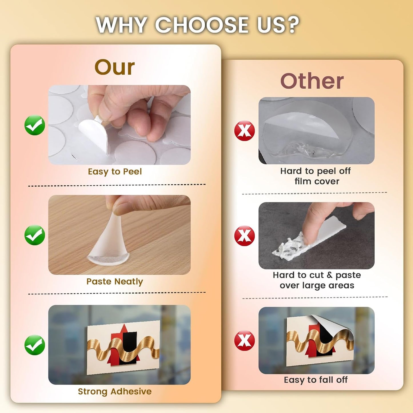 350Pcs Double Sided Adhesive Dots, Removable Clear Dots Sticky Tack, Waterproof No Trace Dots Adhesive Putty for Wall Hanging Crafts, Balloons Party Decorations Poster Picture Festival Decoration 15mm