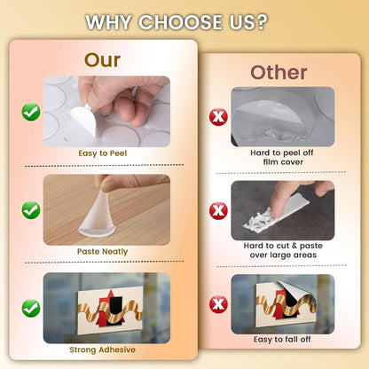 150Pcs Double Sided Adhesive Dots, Removable Clear Dots Sticky Tack, Waterproof No Trace Dots Adhesive Putty for Wall Hanging Crafts, Balloons Party Decorations Poster Picture Festival Decoration 30mm