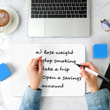 Dry Erase LapBoards, PANDRI 16 Pack Double Sided 12.5 x 9 Inch Whiteboards with 16 Erasers and 16 Markers, Dry Erase Boards for Students Classroom Teacher Supplies