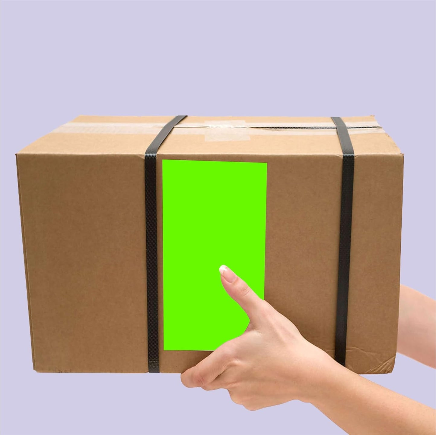 PARLAIM 3 X 5 Inch Rectangle Adhesive Color Coding Stickers,Square Inventory Stickers -250 Per Dispenser Box (Fluorescent Green)