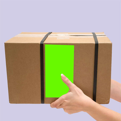 PARLAIM 3 X 5 Inch Rectangle Adhesive Color Coding Stickers,Square Inventory Stickers -250 Per Dispenser Box (Fluorescent Green)
