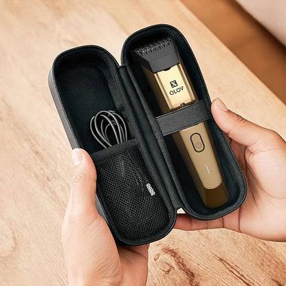 Men's Beard Trimmer- All-in-One Trimmer with Precision Dial - Premium Facial Hair Groomer - Adjustable 20 Length Setting, USB Recharge Dock, Cordless Waterproof Wet/Dry Clipper, Gold