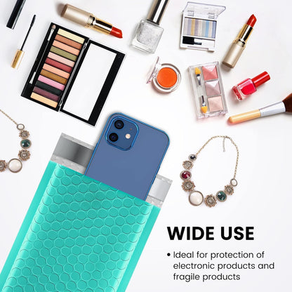 Fuxury Bubble Mailers 4x8" Teal Padded Envelopes 19200Pack Strong Adhesion Thick Padded Mailers for Small Business Mailing Small Items,Jewelry,Makeup