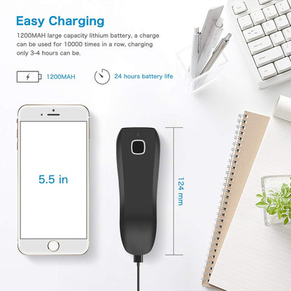 NETUM Bluetooth Mini 2D Barcode Scanner, 3-in-1 Pocket Automatic Wireless QR Bar Code Scanning Work with Windows, Android, iOS, Tablets or Computers - C990