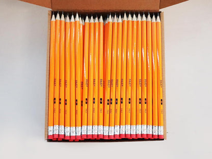 S & E TEACHER'S EDITION Woodcased #2 Pencils, Pre-sharpened, 2 HB Lead Bulk Box Pencil, No. 2, Yellow Pencils with Erasers, Back to school, 200 Count