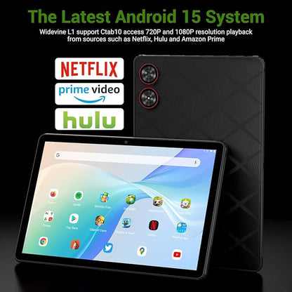 2025 Tablet 11 inch Android 15 Tablets with Keyboard Stylus Mouse: 2K IPS Tablette (2000x1200), 36GB+256GB(2TB TF), 5G/2.4G Dual WiFi, 8-Core 1.6GHz, 8000mAh,8+13MP, BT5.0/GPS-Black