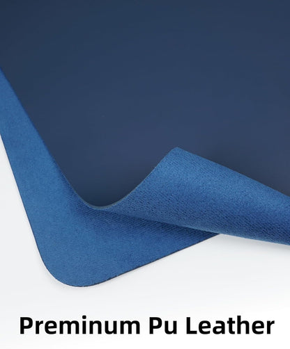 Large Desk Mat,55" x 17"Leather Desk Pad Protector,Large Mouse Pad,Office Desk Mat, Non-Slip PU Leather Desk Blotter,Desk Pad,Waterproof Desk Writing Pad for Office/Home/Decor (Midnight Blue)