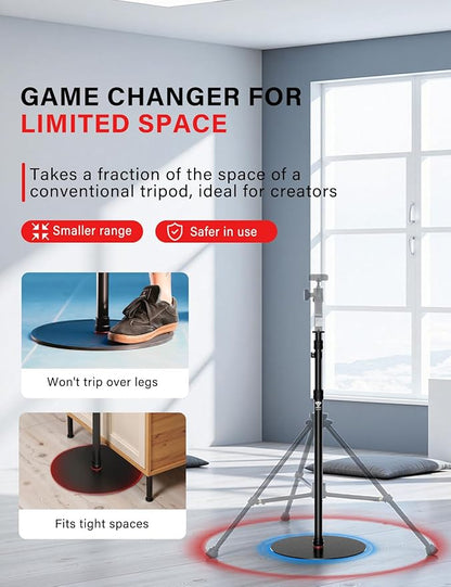 IFOOTAGE A400 Round Base Monopod, 79'' Light Stand Tripod Alternative, Aluminum Studio Camera Tripod Monopod Stand for Video Recording, Live Streaming, Interview, Payload 22lb (2 Pack)