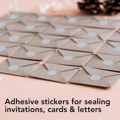 Perco Silver 1/2-Inch Round Circle Dot Sticker Labels with Permanent Adhesive for Wedding Invitations - 3,000 Labels per Roll - Vibrant Colors, Strong Adhesion - Made in USA