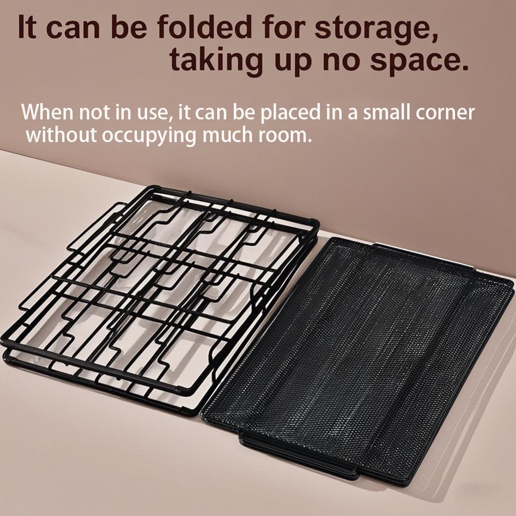 2 Tiers Metal Mesh Desk Organizer and Accessories Stackable Paper Tray and Letter Tray File Organizer, File Document Storage Rack