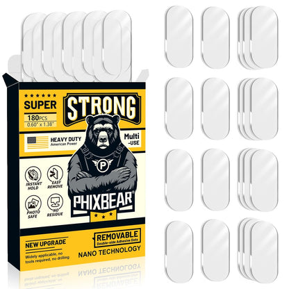 Extra Large Mounting Putty No Residue, Strong Double Sided Glue Adhesive Dots Clear Museum Sticky Tack, Picture Hanging Strips Fixed Posters Decor Craft, 0.6 x 1.38 in (180 Pcs)