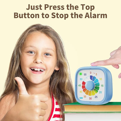 Timer for Kids, Pomodoro Timers for Kids Adults Toddlers, 60-Minute Countdown Desk Timer for Productivity, Efficient Work Study, Concentration of Attention