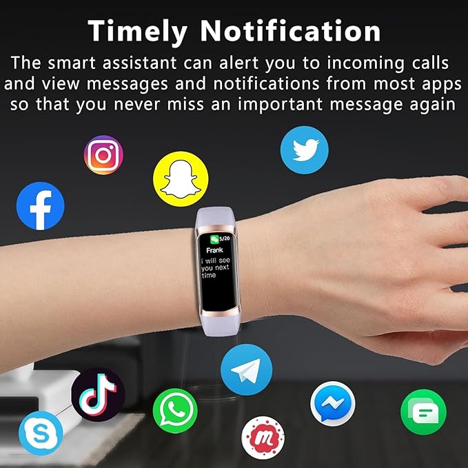 Fitness Tracker with 24/7 Blood Oxygen Heart Rate and Sleep Monitor,IP68 Waterproof,1.10''AMOLED Touch Color Screen,Step Counter Health Activity Trackers for Women Men (Purple)