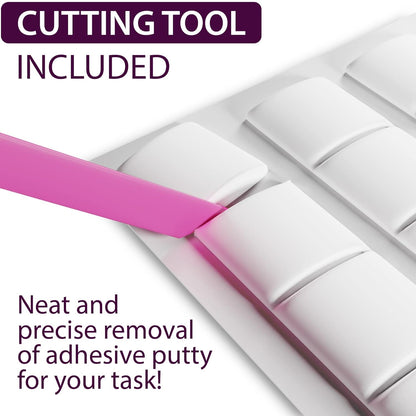 Sticky Mounting Putty 100PCs - White & Pink Poster Putty Removable - Sticky Tack for Wall Hanging Reusable - Picture Hangers Without Nails - Adhesive Poster Tack for Picture Hanging Crafts