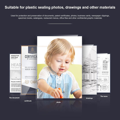 300 Pack 3 Mil Thermal Laminating Pouches, Plastic Laminating Sheets, 9 x 11.5 Inch, 5 x 7 Inch, 4 x 6 Inch, 3.7 x 5.3 Inch, 2.2 x 3.7 Inch for Letter, Photo, Note, ID Badge and Business Card Sizes