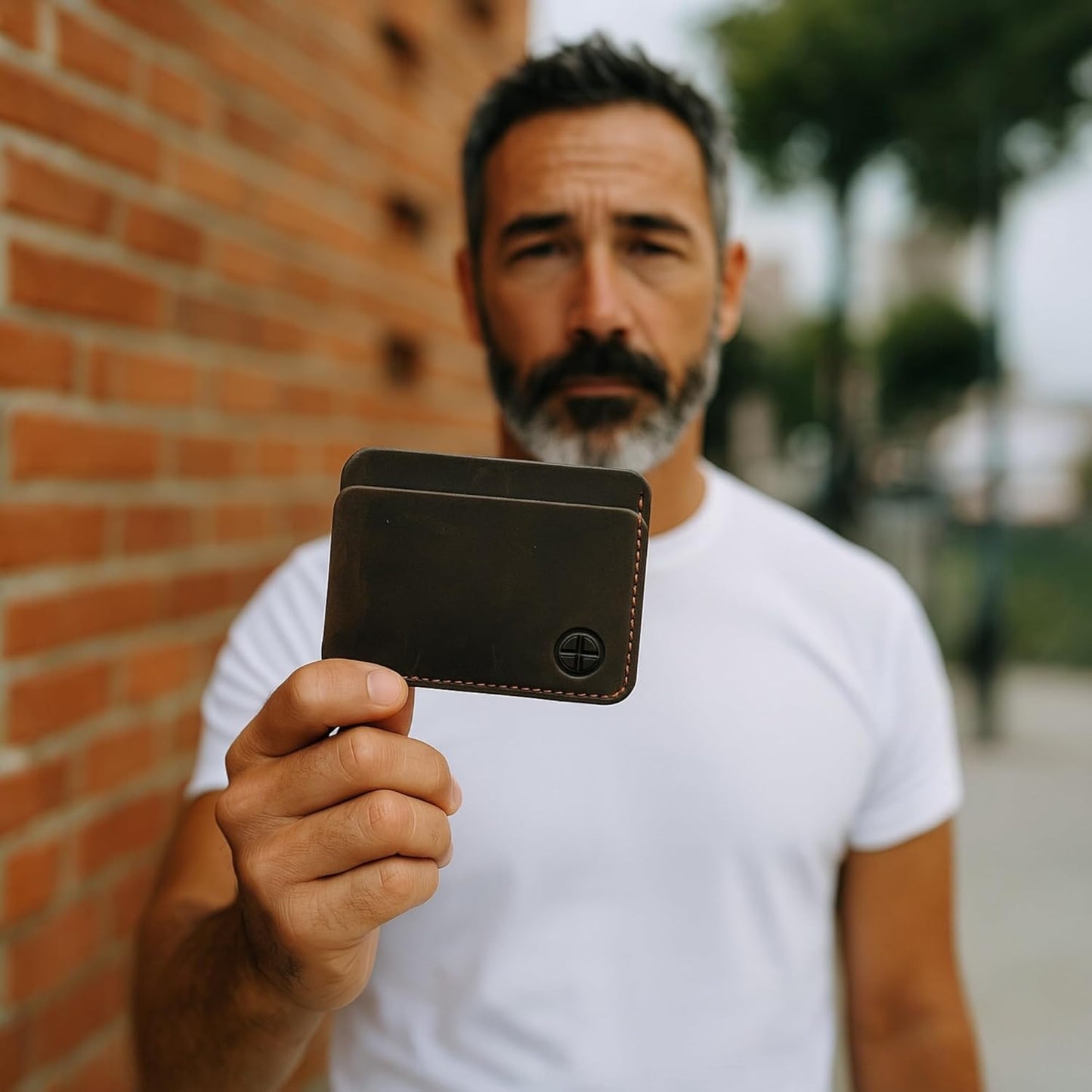 ZeroFold Slim Credit Card Holder – Men's Minimalist Handmade Full Grain Leather Wallet, Hand-Burnished & Oiled Finish, Super slim & Holds up to 8 Cards