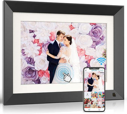 11" 2K Digital-Picture-Frame WiFi Photo Frame - IPS 2176 * 1600 Smart Frame with 32GB Storage Touch Screen, Easy to Share Photo Video Via App Email, Free Cloud Storage, Gifts for Mom Dad Grandparents